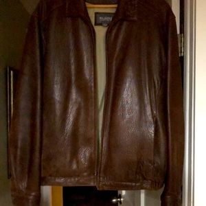 Men heavy leather jacket